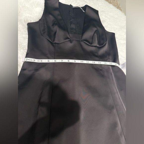 By Anthropologie Dark Brown Sleeveless Square Neck Mini Dress | NWT | Size 10 - Picture 14 of 15